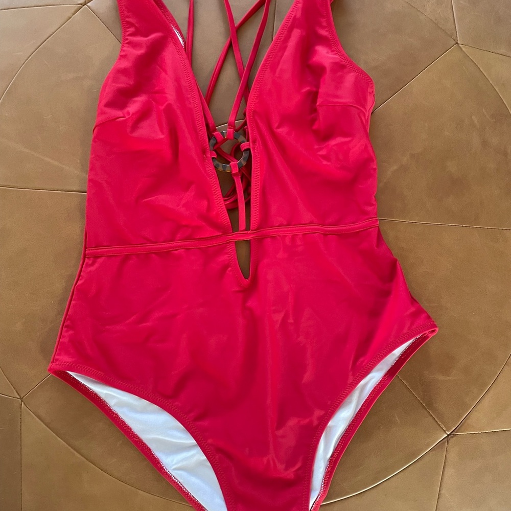 Red one piece CUPSHE swimsuit XL